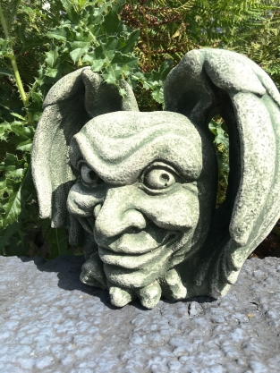 Der Teufel- Gargoyle- Dekoration für die Wand - Steinmonster- mittelalterliche Figuren Garten